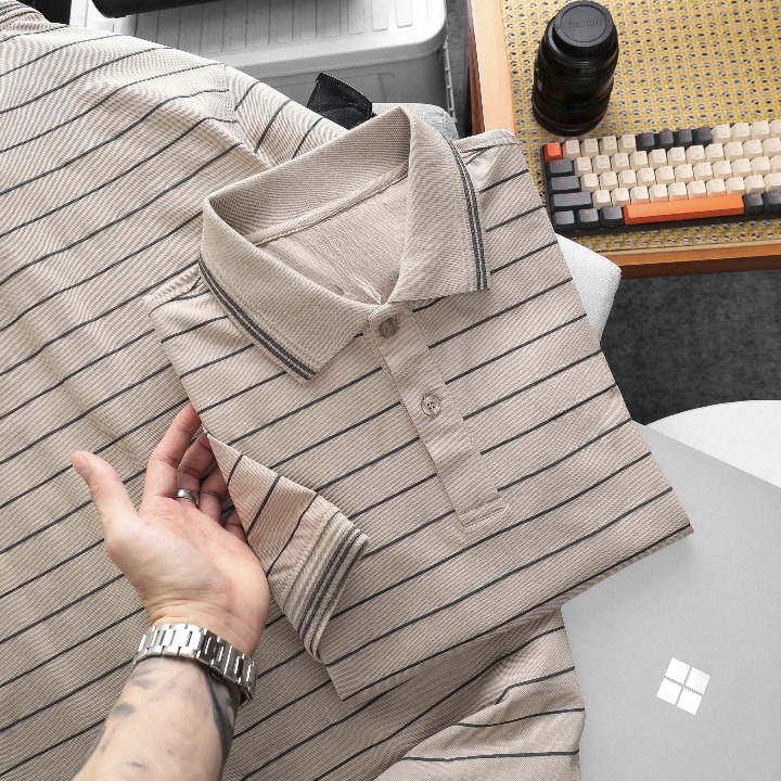 POLO SHIRT – PREMIUM COTTON STRIPED POLO (OEM / WHOLESALE) - Image 7
