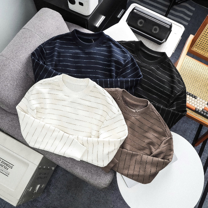 Striped Knit Sweater & Pullover Production - OEM/ODM Manufacturing Service
