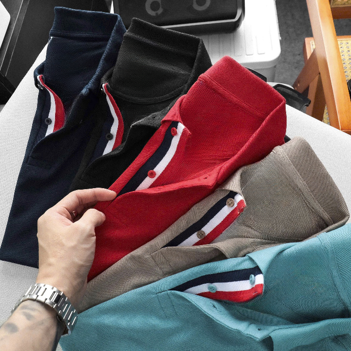 High-Volume Pique Knit Polo Shirts - Image 14