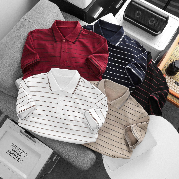 POLO SHIRT – PREMIUM COTTON STRIPED POLO (OEM / WHOLESALE)