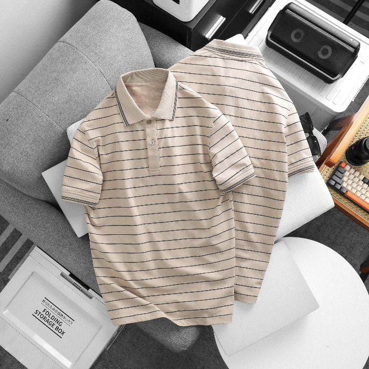POLO SHIRT – PREMIUM COTTON STRIPED POLO (OEM / WHOLESALE) - Image 3