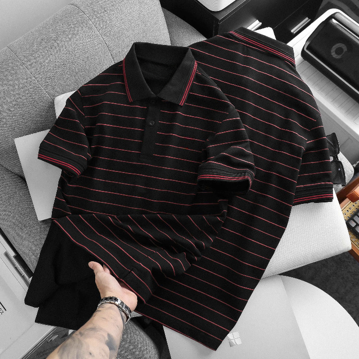 POLO SHIRT – PREMIUM COTTON STRIPED POLO (OEM / WHOLESALE) - Image 6