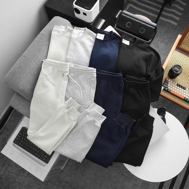 OEM/ODM Manufacturing: Classic Crewneck Sweatshirt & Jogger Sets