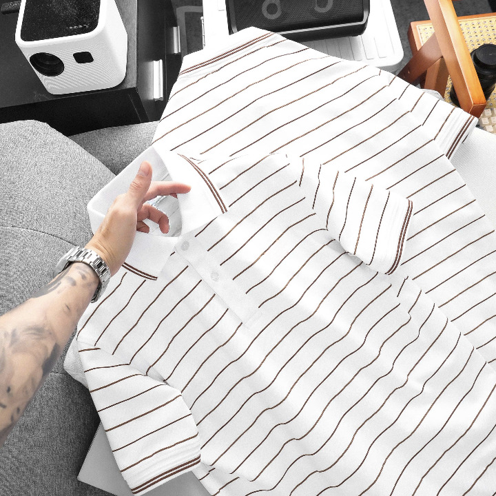 POLO SHIRT – PREMIUM COTTON STRIPED POLO (OEM / WHOLESALE) - Image 12