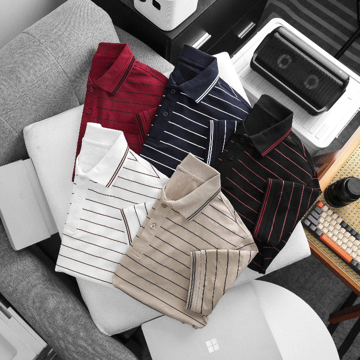 POLO SHIRT – PREMIUM COTTON STRIPED POLO (OEM / WHOLESALE) - Image 15